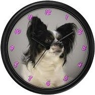 Papillon Dog Clock